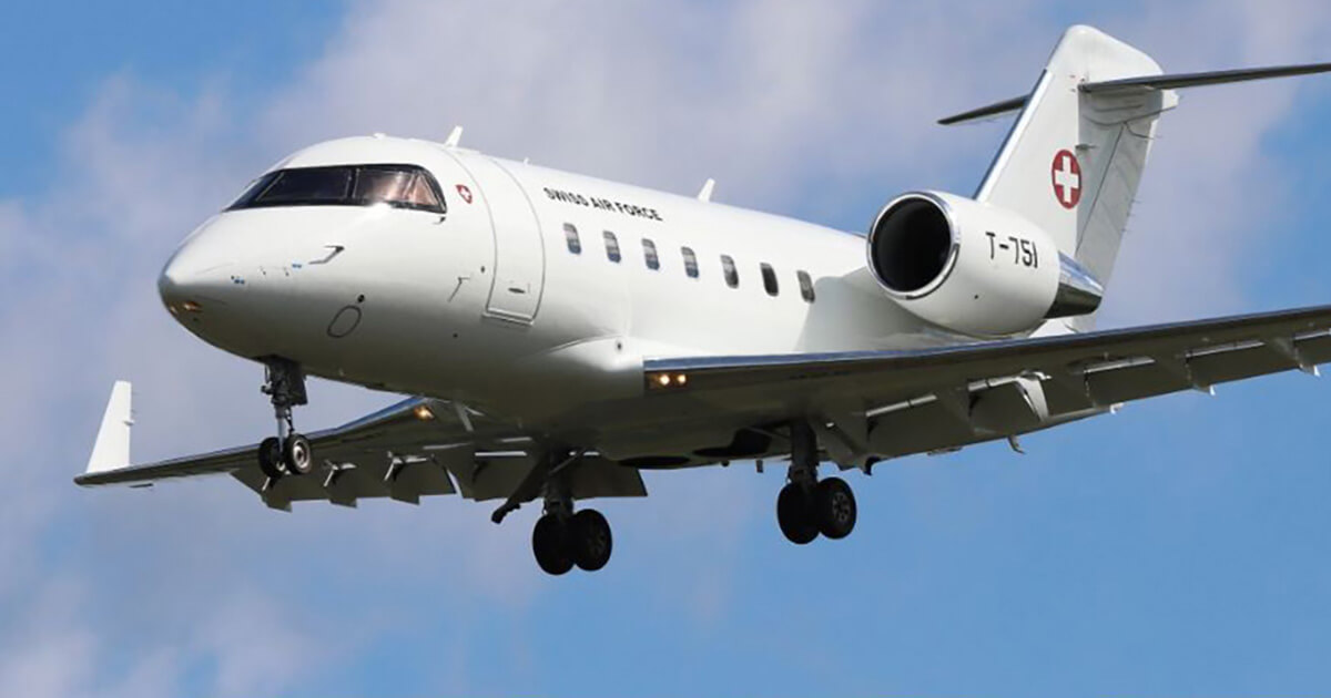 У Мінск прылятаў самалёт Вайскова-паветраных сілаў Швейцарыі