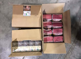 У Літве затрымалі кантрабанду беларускіх цыгарэт пад выглядам бульбянога пюрэ