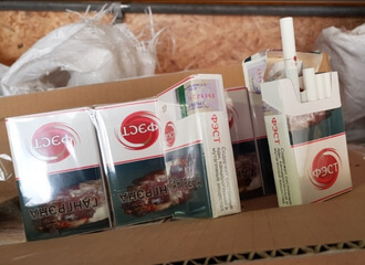 У Літве затрымалі адну з найбуйнейшых партый кантрабанды беларускіх цыгарэт