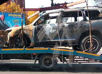 В Минске сгорела машина председателя комитета судебных экспертиз