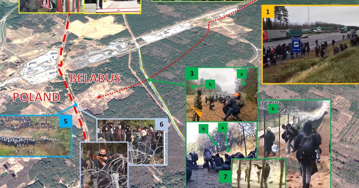 У Twitter апублікавалі мапу падзей на беларуска-польскай мяжы