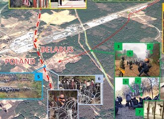 В Twitter опубликовали карту событий на беларусско-польской границе