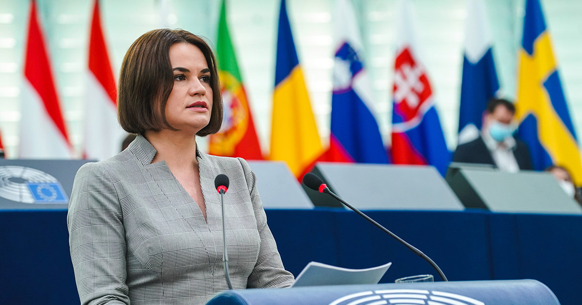 «У нас нет еще одного года». Светлана Тихановская выступила в Европарламенте