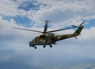 Пад Салігорскам упаў вайсковы верталёт Мі-24