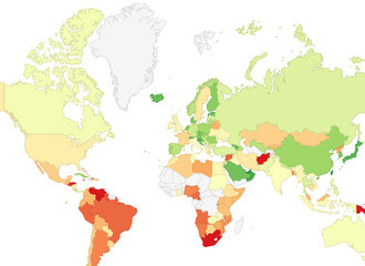 Belarus is between Zimbabwe and Bolivia in the Numbeo crime rating