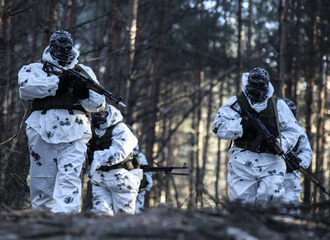 The Marines destroyed the conditional enemy in an «urban area» near Baranavichy