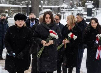 Tsikhanouskaya and Western diplomats honored the memory of Kastus Kalinouski