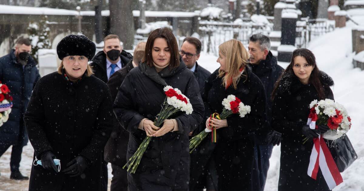 Tsikhanouskaya and Western diplomats honored the memory of Kastus Kalinouski