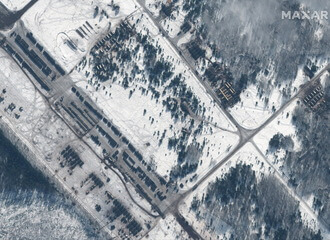 Satellite images of attack helicopters near Gomel were published