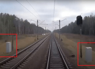 Belarusian partisans set a relay cabinet on fire on the railroad near Babruisk