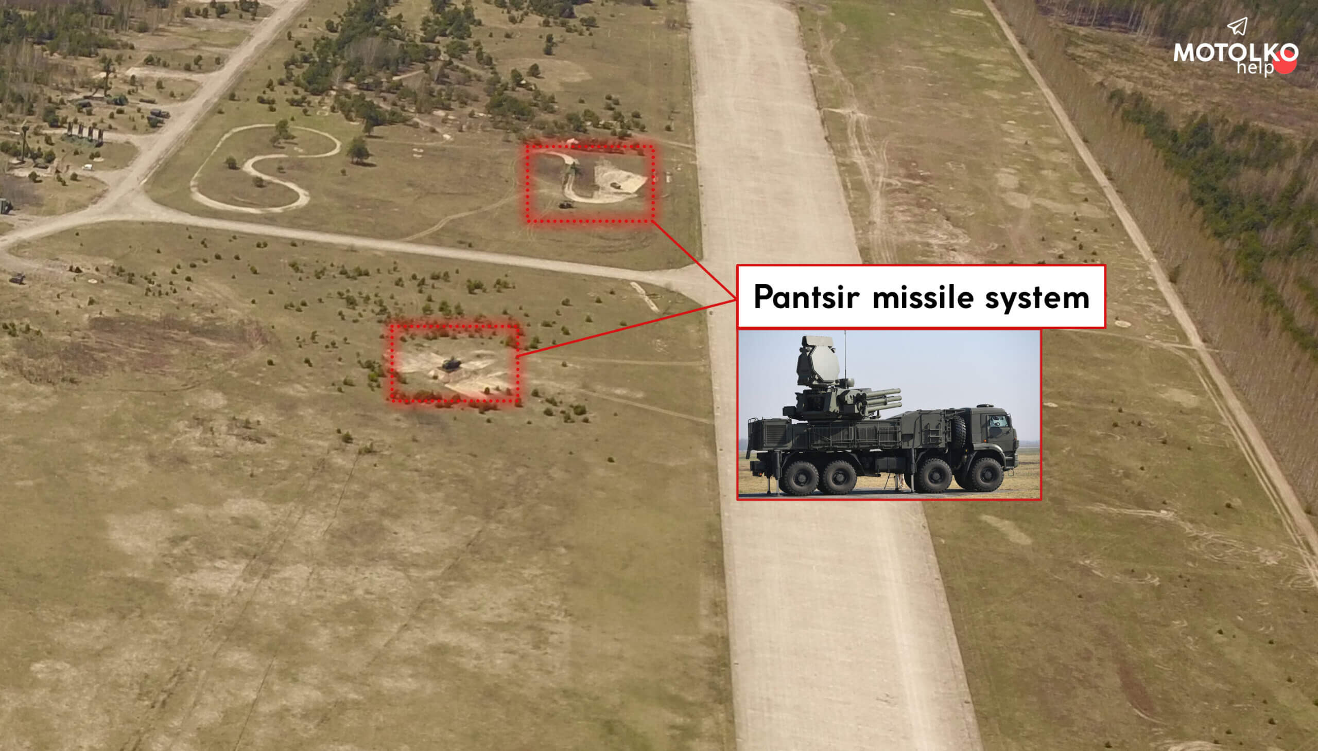 S-400, 48Ya6 Podlyot radar and Pantsir missile system. Russian troops remain stationed at the airfield in Ziabrauka