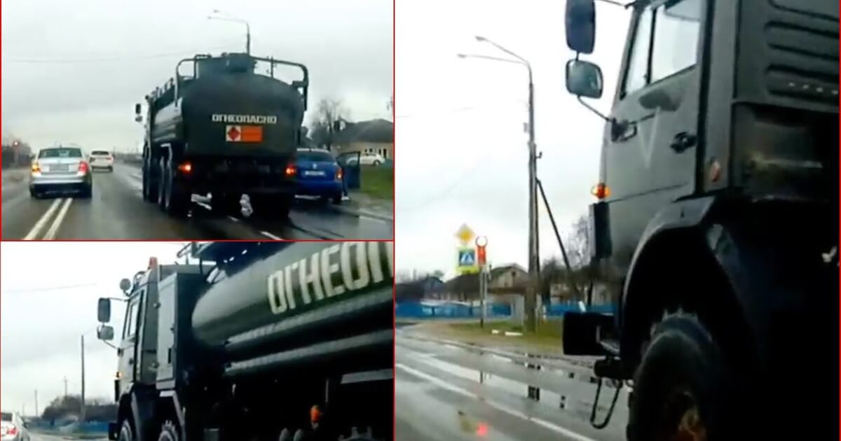 Под Витебском военный Урал, перевозивший личный состав, попал в аварию с бензовозом MAN