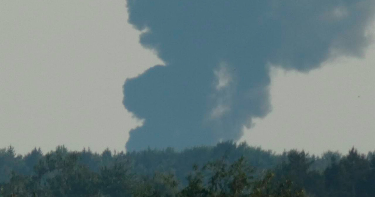 Под Осиповичами горел склад отходов Осиповичского завода автомобильных агрегатов