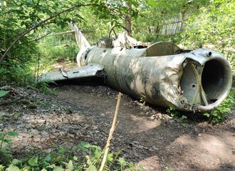 У лесе пад Мінскам ляжаць рэшткі рэактыўнага самалёта МіГ-15УТІ