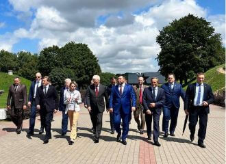 Главарь сепаратистов т.н. «ДНР» Денис Пушилин в Бресте