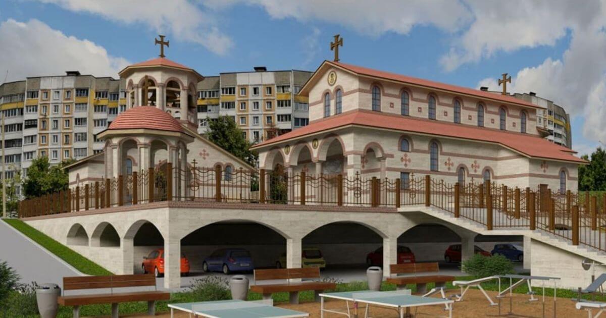 В Уручье построят храмовый комплекс с колокольней и часовней с фонтаном, а на рендерах — византийские кресты