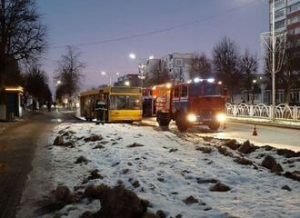 В Жодино загорелся автобус прямо с пассажирами. Автопарк: «он на 100% процентов изношен»