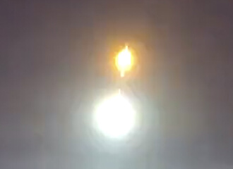 Пад Гомелем бачылі метэарыт, які падае?