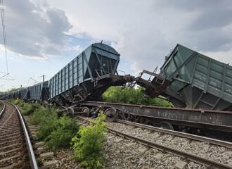 У Бранскай вобласці РФ зноў падарвалі чыгуначныя пуці: з пуцей сышлі 20 вагонаў і лакаматыў грузавога цягніка