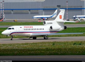 У Мінск прылятаў борт СЛО РФ, які раней суправаджаў Пуціна на Алтай