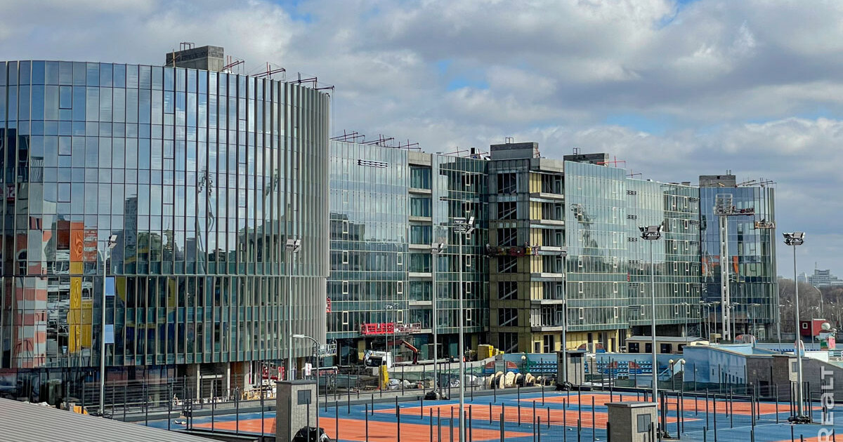 В новом здании Тетерина напротив дворца Лукашенко пожар