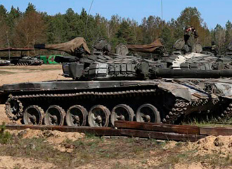 МО РБ объявило об усилении границы танками Т-72Б: Рассказываем, чьи это танки и какую границу усилили