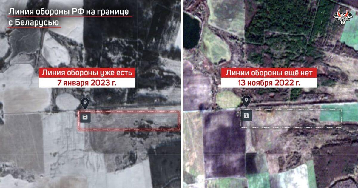 Линия обороны РФ прилегает вплотную к границе Беларуси