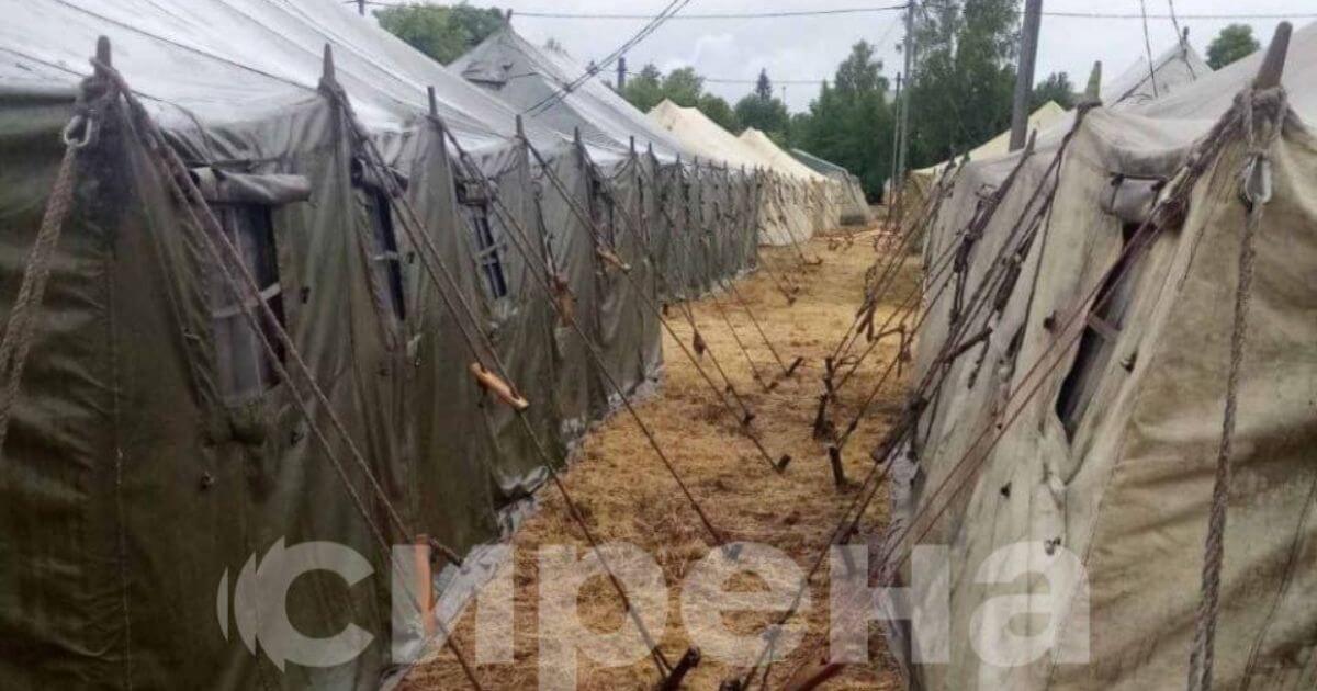 Появились фото полевого лагеря под Осиповичами, в котором вероятно разместится ЧВК «Вагнер»