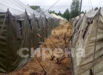 Демонтаж полевого лагеря наемников ЧВК «Вагнер» в д. Цель: актуальное состояние