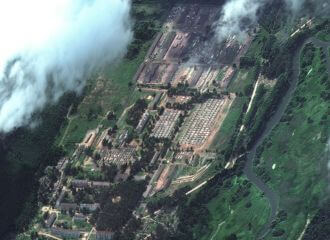 Зʼявіліся свежыя спадарожнікавыя здымкі лагера ПВК «Вагнер» пад Асіповічамі