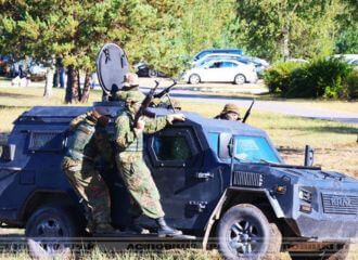 Захваченный украинский бронеавтомобиль используют на тренировках ТРО в Беларуси?