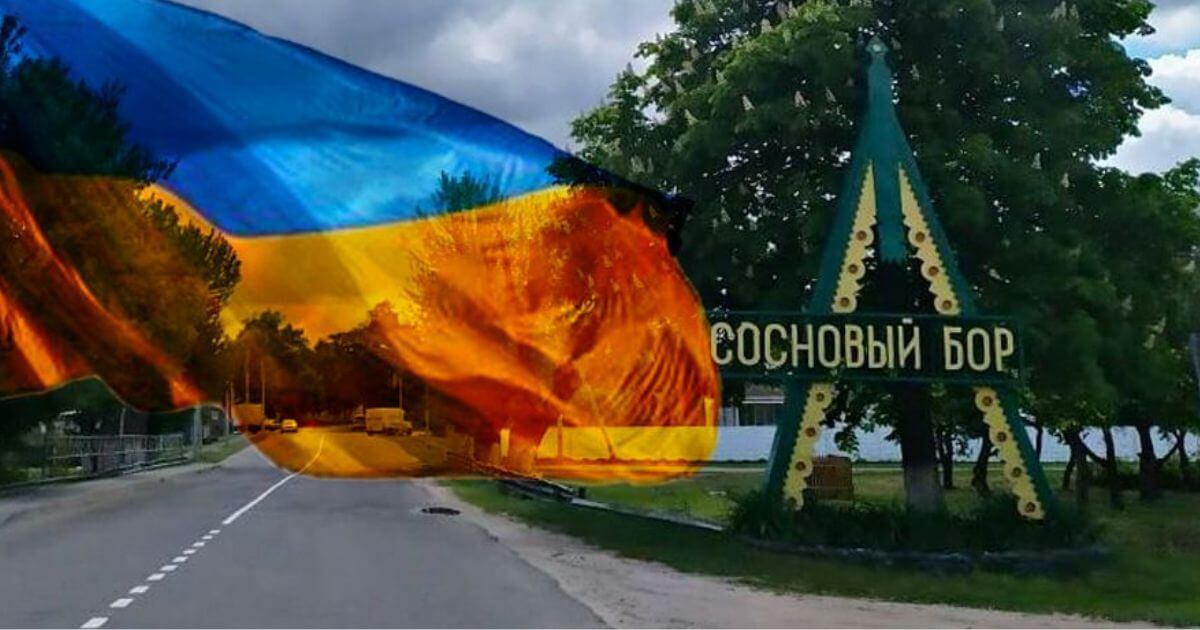 Мужчина сорвал флаг Лукашенко и заменил его на флаг Украины