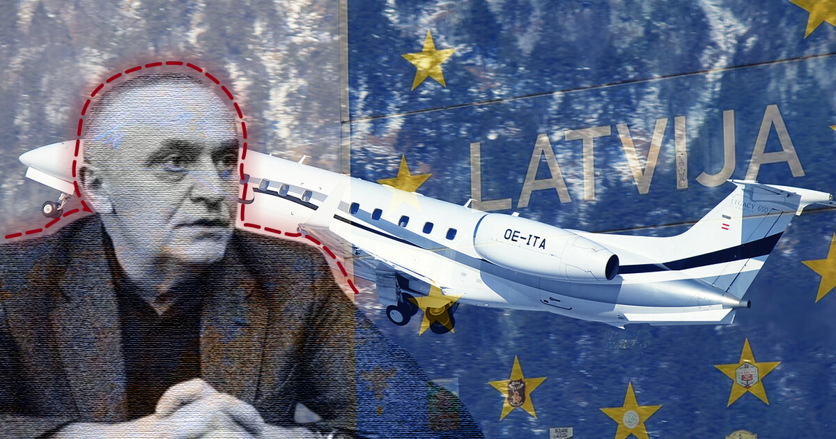 An airplane formerly belonging to company related to Aleksei Chulets is now being operated by Latvian company