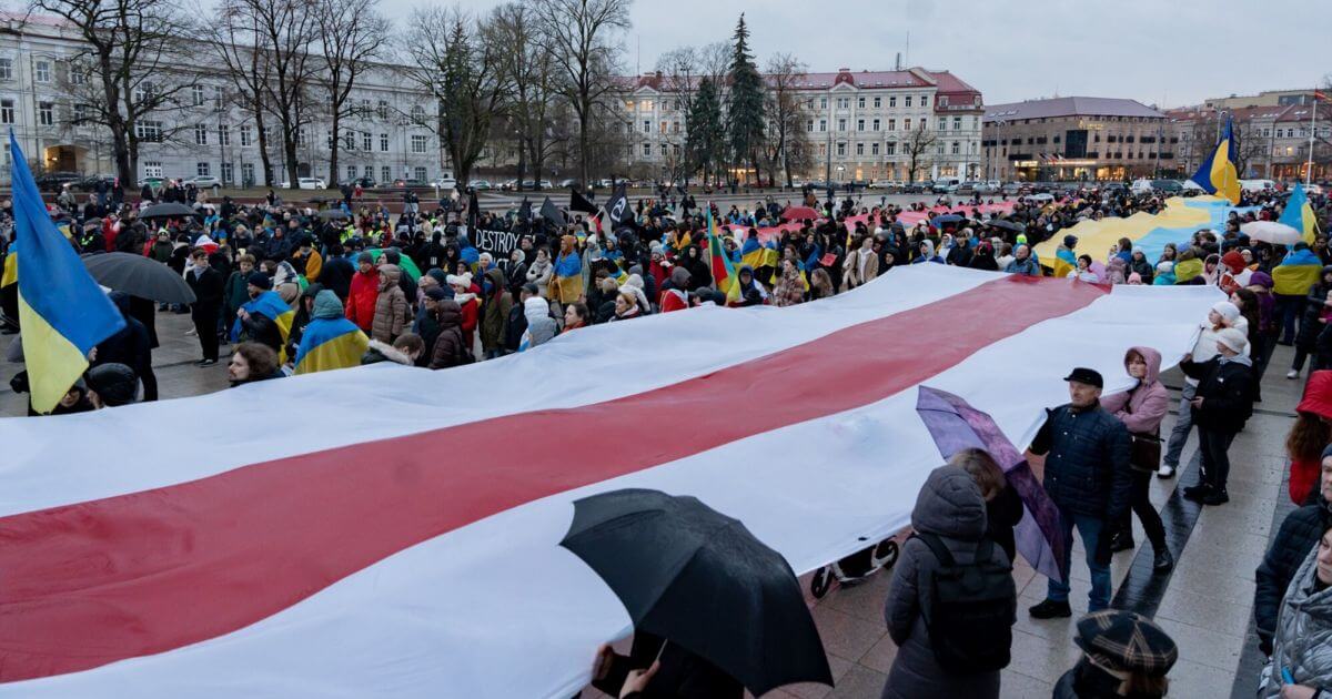 Belarusians joined rallies in solidarity with Ukraine in more than 30 cities around the world