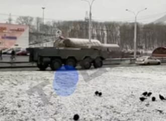 «Беларускі Гаюн»: БТР на Партизанском проспекте проходит обкатку, это не связано с проверкой боевой готовности