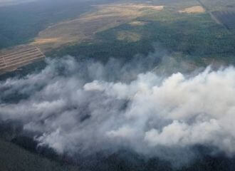 Беларусские военные подожгли лес