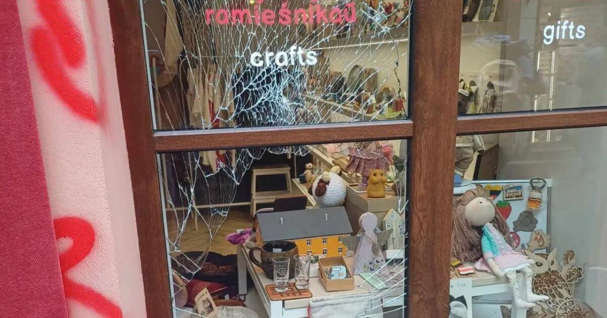 Another provocation in Vilnius was not without spelling mistakes