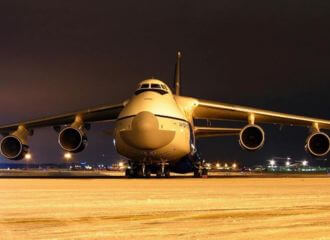 Ночью в Мачулищи прилетал Ан-124 ВКС РФ впервые за 1,5 года